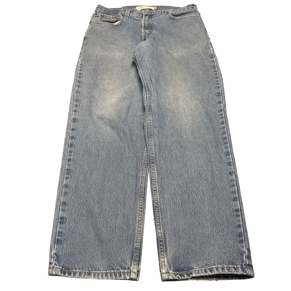 Levi's 560 Comfort Fit Blue Mens 34x32 Baggy Light Wash Denim Jeans Streetwear